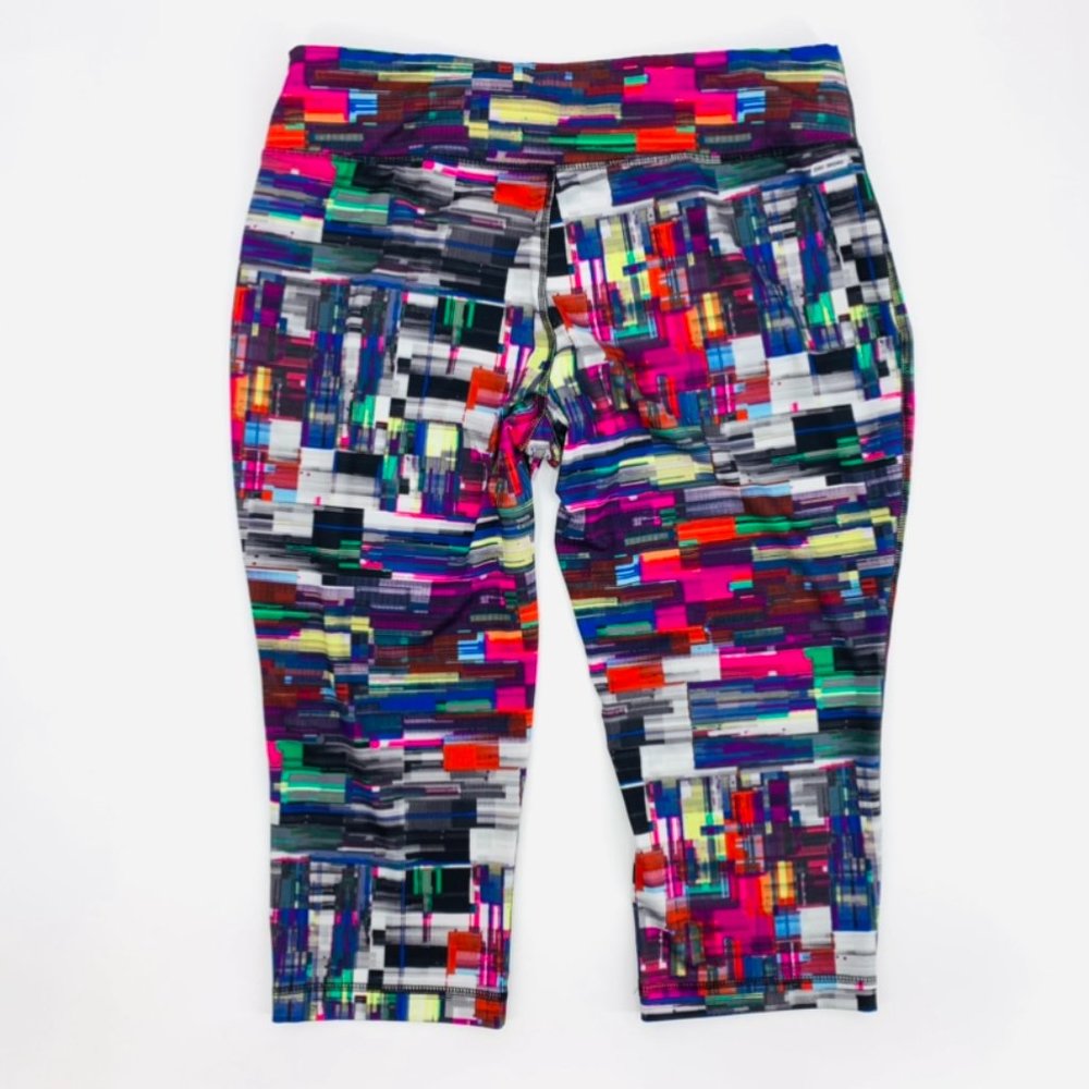 Danskin Now Dri More Active Leggings Colorful Stai